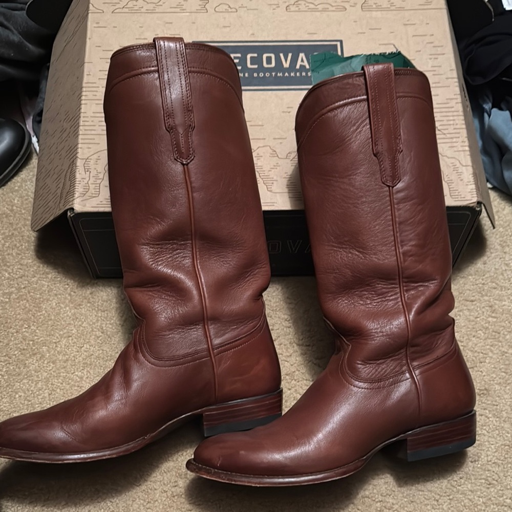 Tecovas Women's Brown Leather cowboy boots